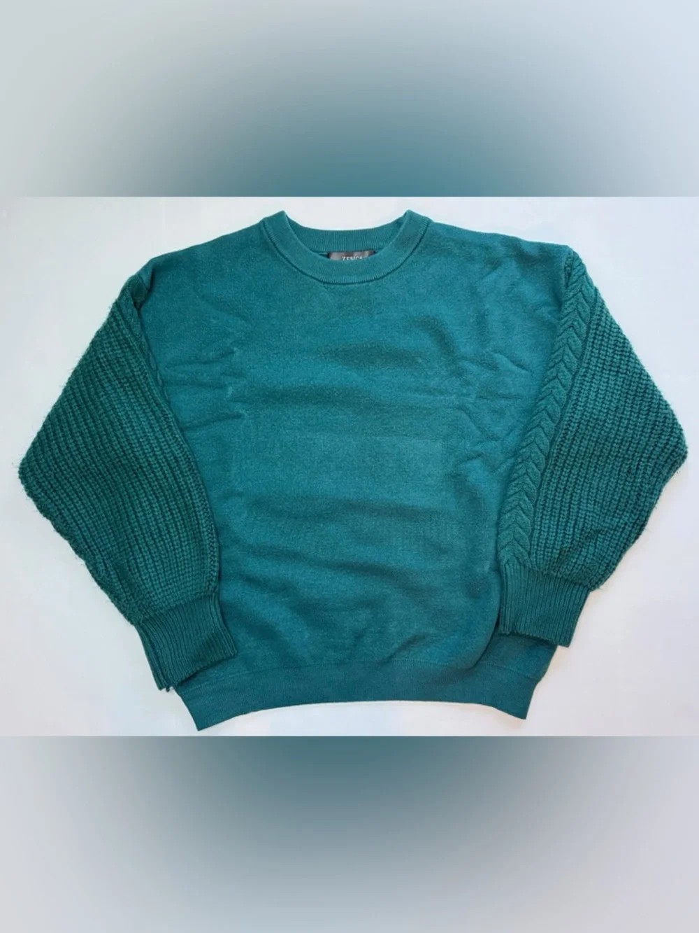 Zesica Chunky Cable Knit Long Sleeve Oversized Pullover Sweater Forest Green